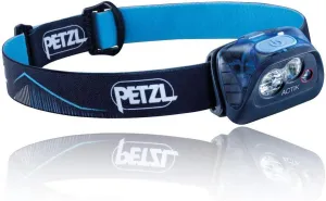 PETZL ACTIK Headlamp - Compact Multi-Beam 350 Lumen Headlamp with Red Lighting for Hiking, Climbing, and Camping - Blue