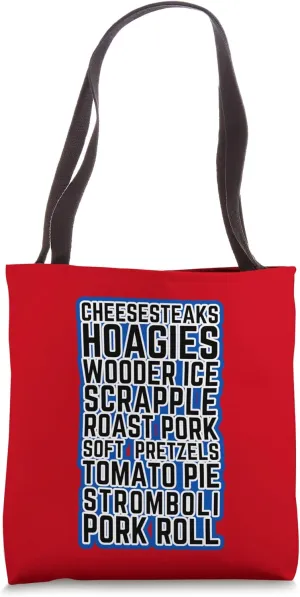Philadelphia Foods Philly Cheesesteaks Wooder Ice Hoagies Tote Bag