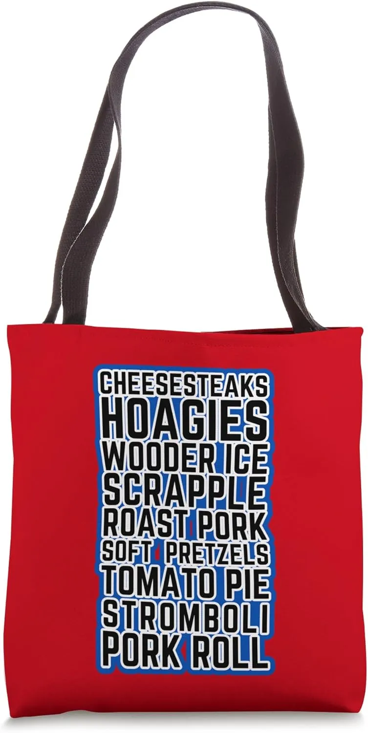 Philadelphia Foods Philly Cheesesteaks Wooder Ice Hoagies Tote Bag