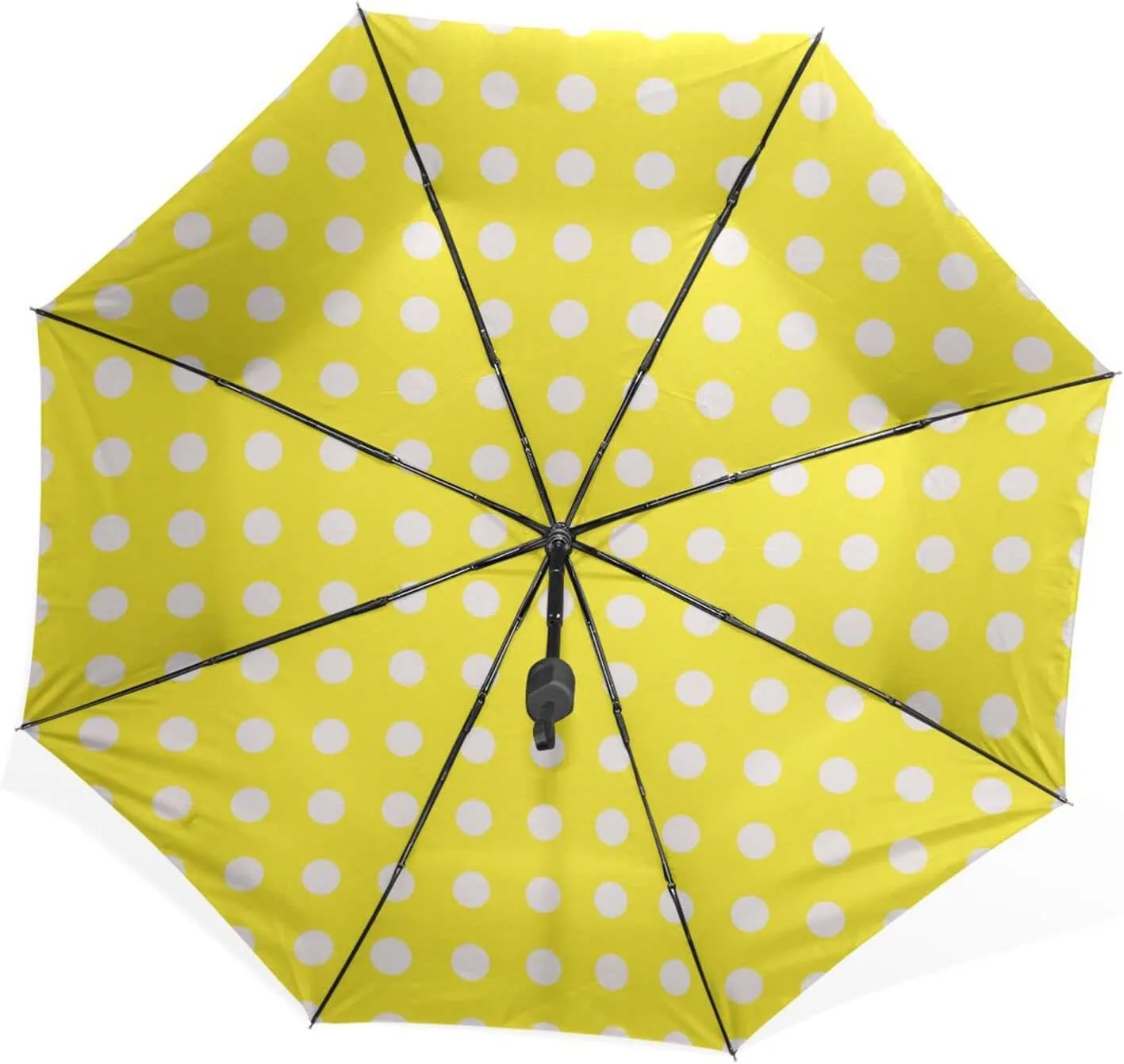 Poeticcity Rain Travel Umbrella, Hand Open Close Windproof Waterproof Folding Umbrella, Compact Canopy Strong Ray Parasol Umbrella