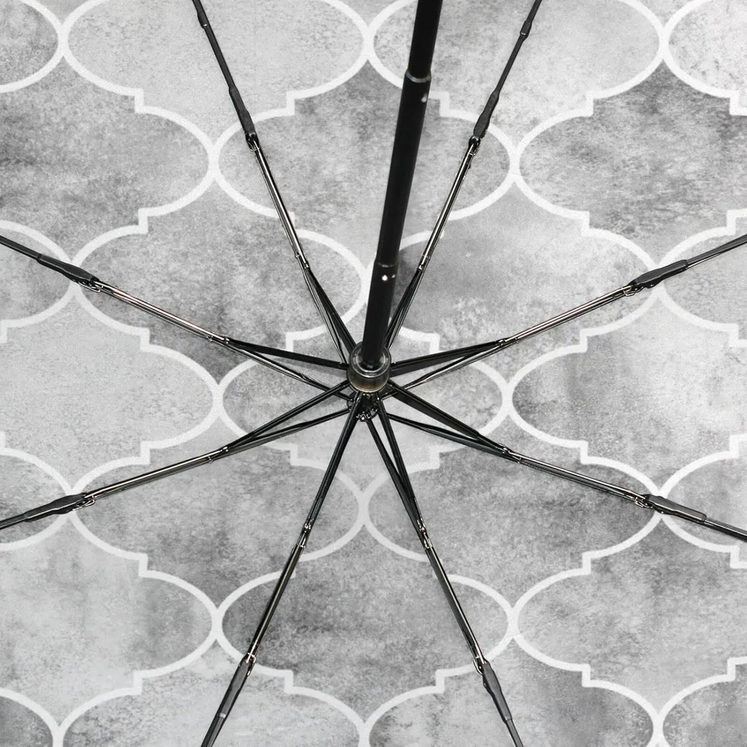 Poeticcity Rain Travel Umbrella, Hand Open Close Windproof Waterproof Folding Umbrella, Compact Canopy Strong Ray Parasol Umbrella