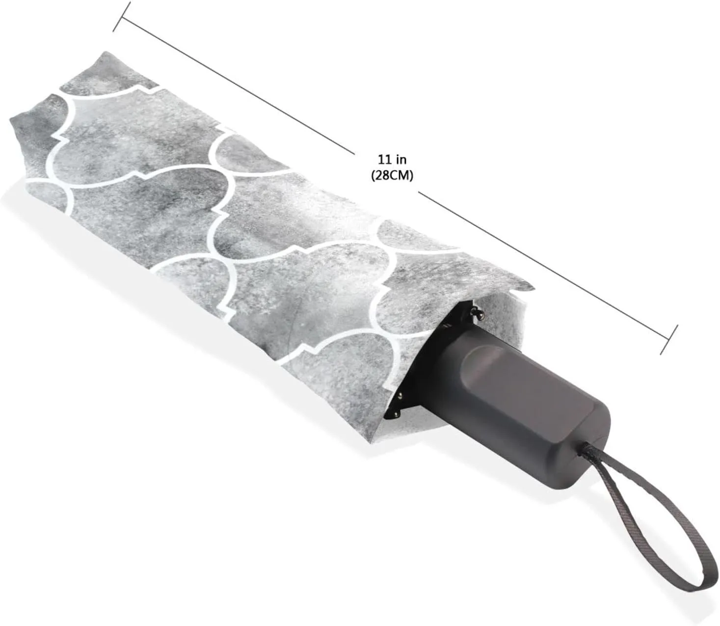 Poeticcity Rain Travel Umbrella, Hand Open Close Windproof Waterproof Folding Umbrella, Compact Canopy Strong Ray Parasol Umbrella