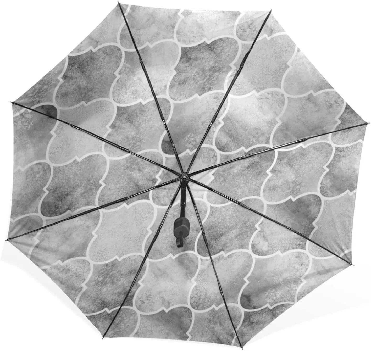 Poeticcity Rain Travel Umbrella, Hand Open Close Windproof Waterproof Folding Umbrella, Compact Canopy Strong Ray Parasol Umbrella