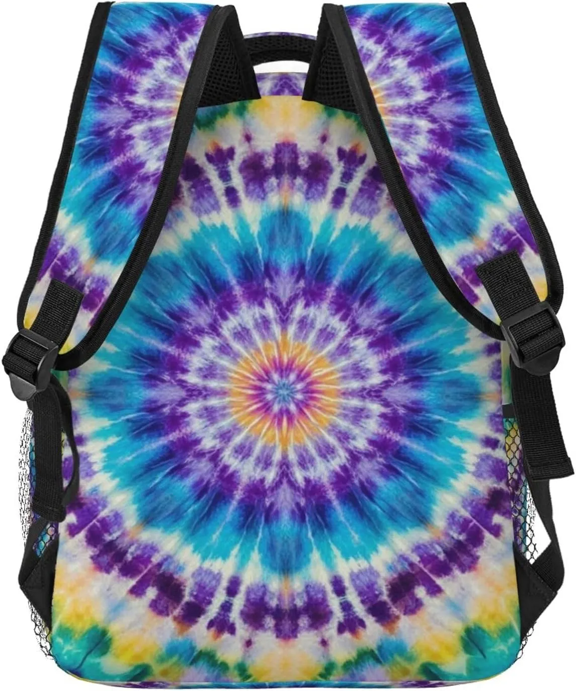 Polyester Daypack Backpack for Climbing Outdoors Running - Big Capacity Multipurpose Anti-Theft Bookbag, Colorful Tie Dye Art Travel Hiking & Camping Rucksack