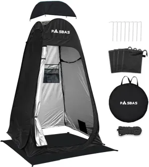 Pop Up Privacy Shower Tent with Carry Bag, Portable Outdoor Toilet Changing Dressing Room,Easy Set with rain shelter, Instant Dressing Bathroom for caming, Hiking, Fishing,UPF 50 & Waterproof,