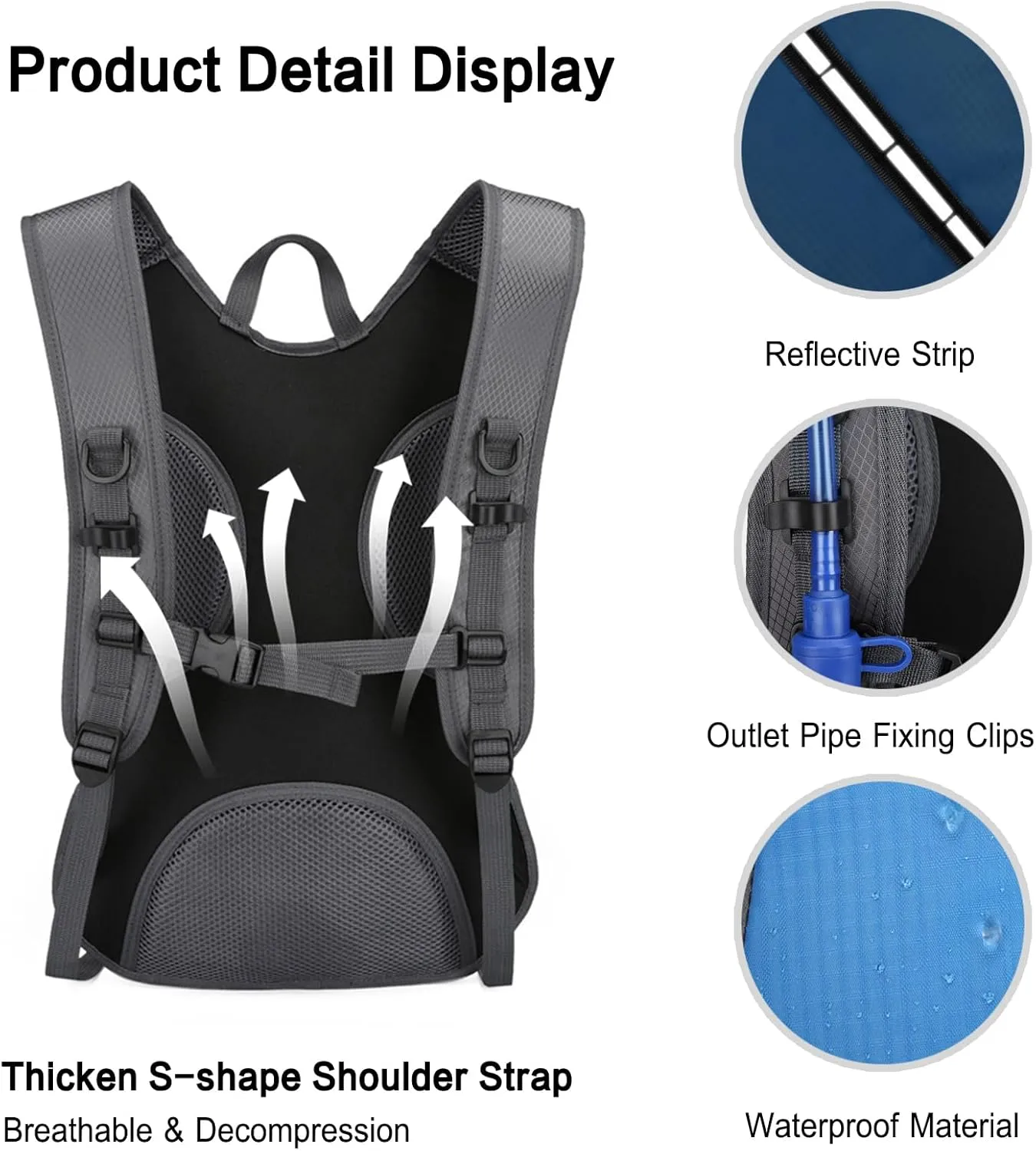 PORRASSO Hiking Backpack Waterproof Daypack 18L Rucksack Lightweight Backpack for Women Men Camping Trekking Cycling Climbing Outdoor Sports Green
