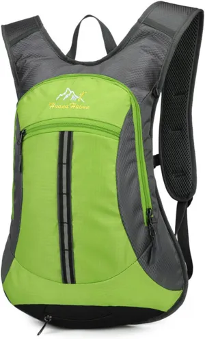 PORRASSO Hiking Backpack Waterproof Daypack 18L Rucksack Lightweight Backpack for Women Men Camping Trekking Cycling Climbing Outdoor Sports Green