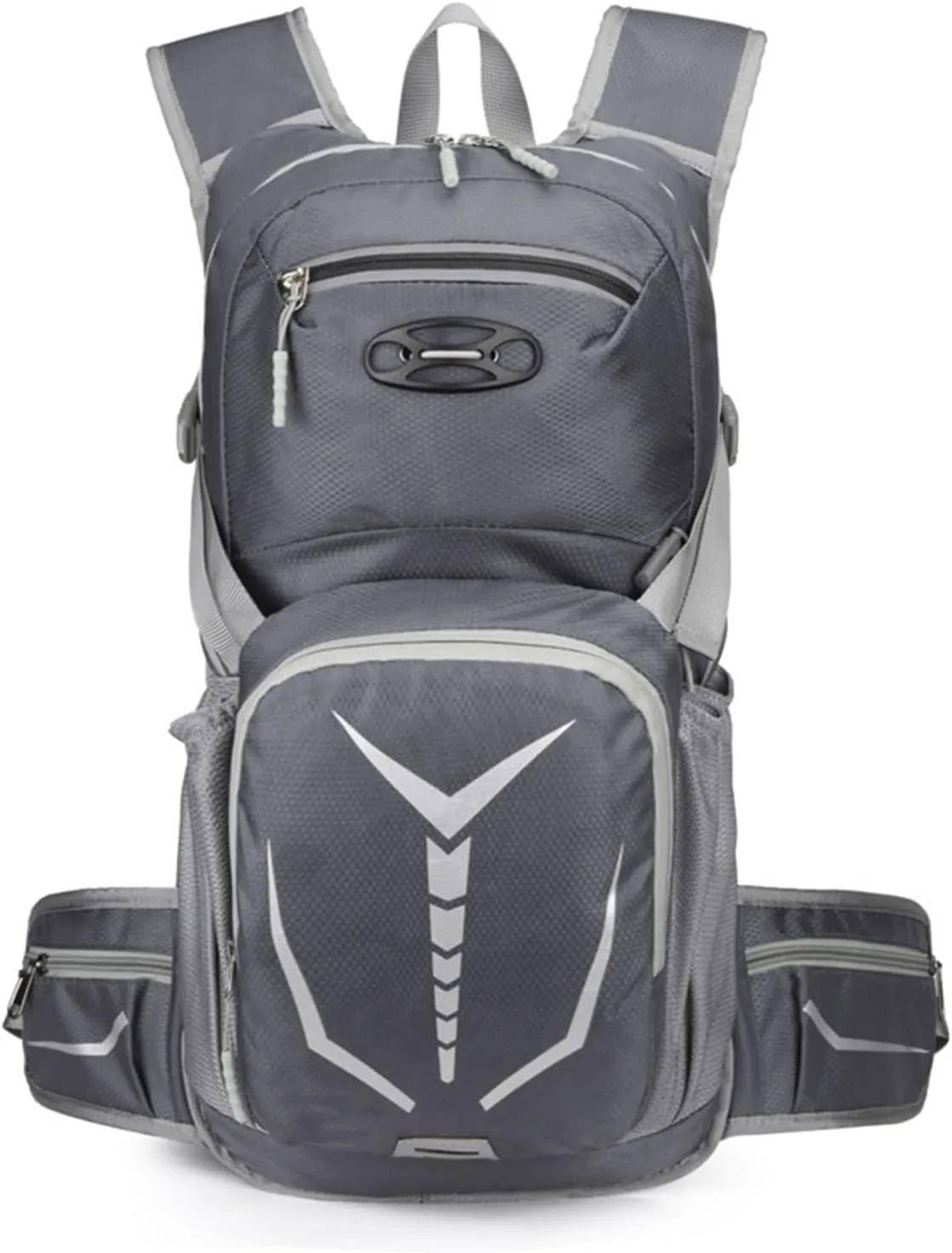 PORRASSO Hiking Backpack Waterproof Daypack 20L Rucksack Breathable Backpack for Women Men Trekking Cycling Climbing Outdoor Sports Grey