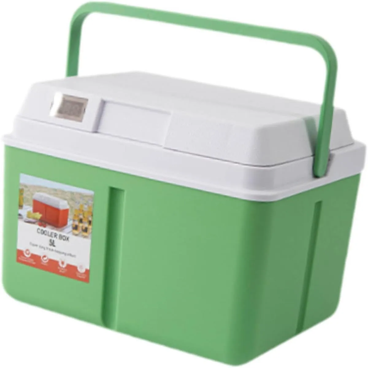 Portable Cooler Box Food Preservation Box Lightweight for Outdoor Picnic with Lock Lid Versatile Cold and Hot Insulated Case