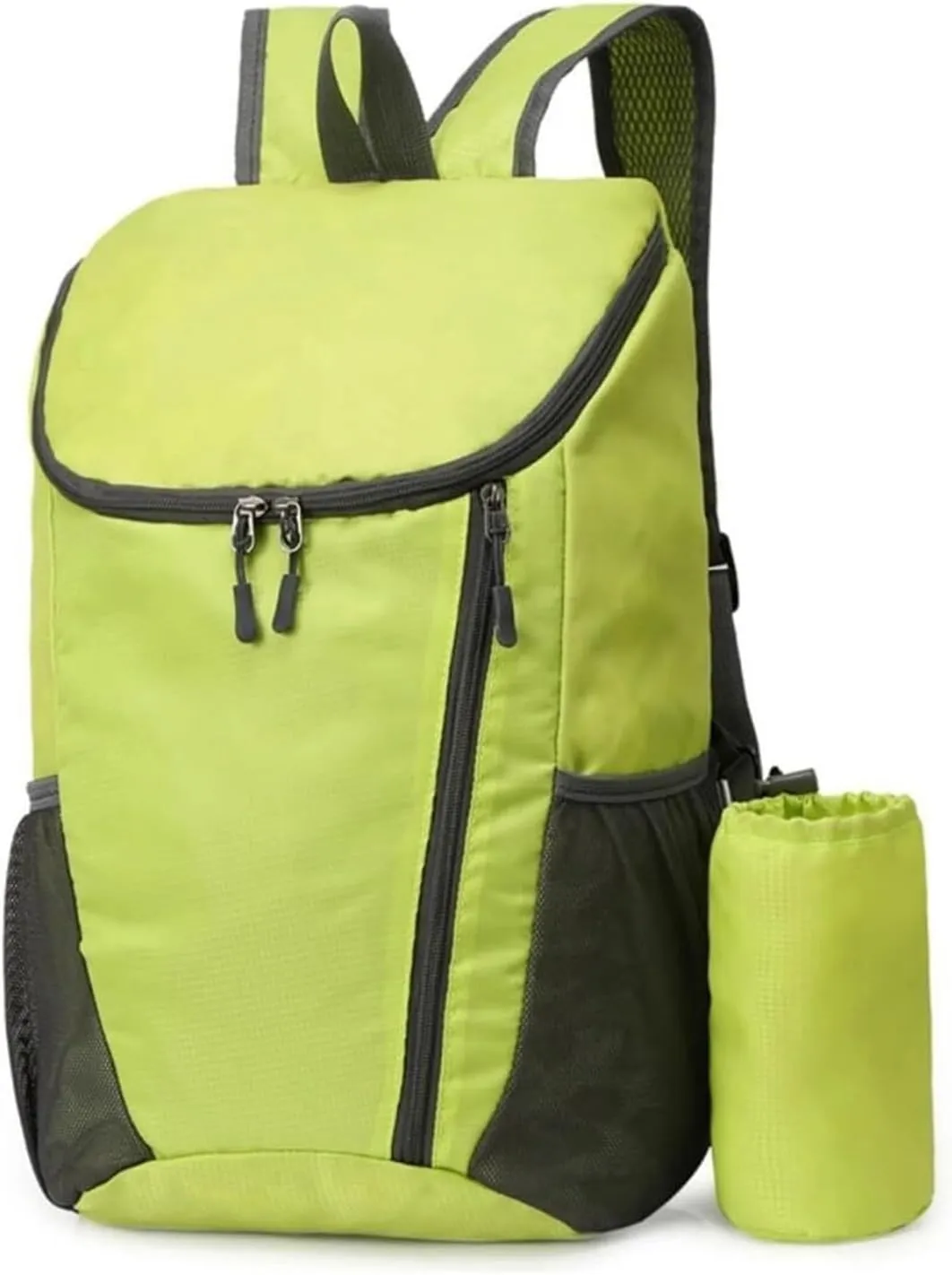 Portable Foldable Backpack Folding Mountaineering Bag, Ultralight Outdoor Cycling Rucksack, Travel Hiking Knapsack(Green)