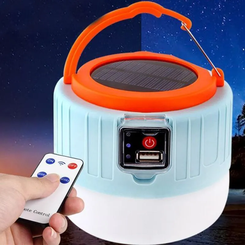 Portable LED Solar Camping Light Lantern Outdoor Tent Lamp USB Rechargeable AU