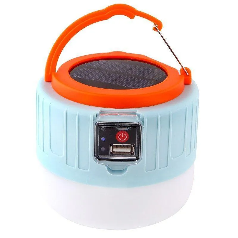 Portable LED Solar Camping Light Lantern Outdoor Tent Lamp USB Rechargeable AU