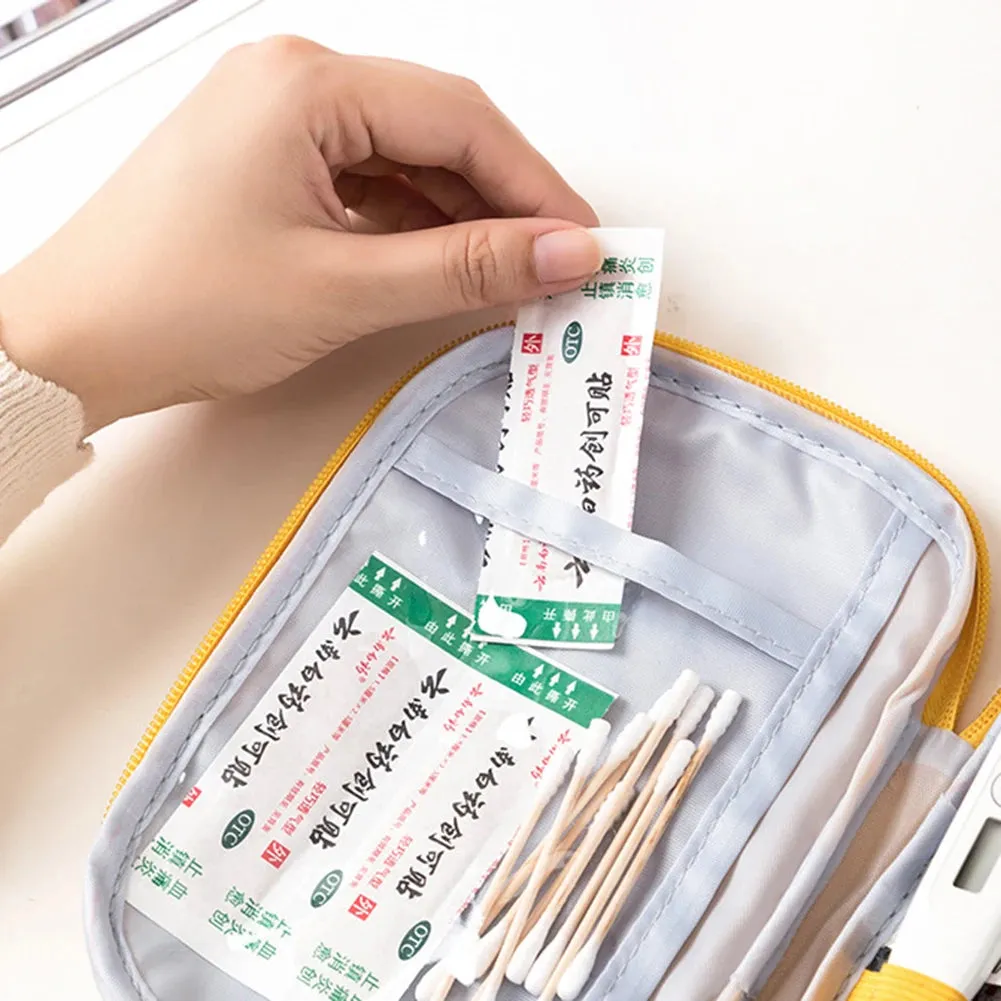 Portable Small First Aid Kit – Travel & Camping Emergency Medicine Storage Bag for Home & Outdoor Use