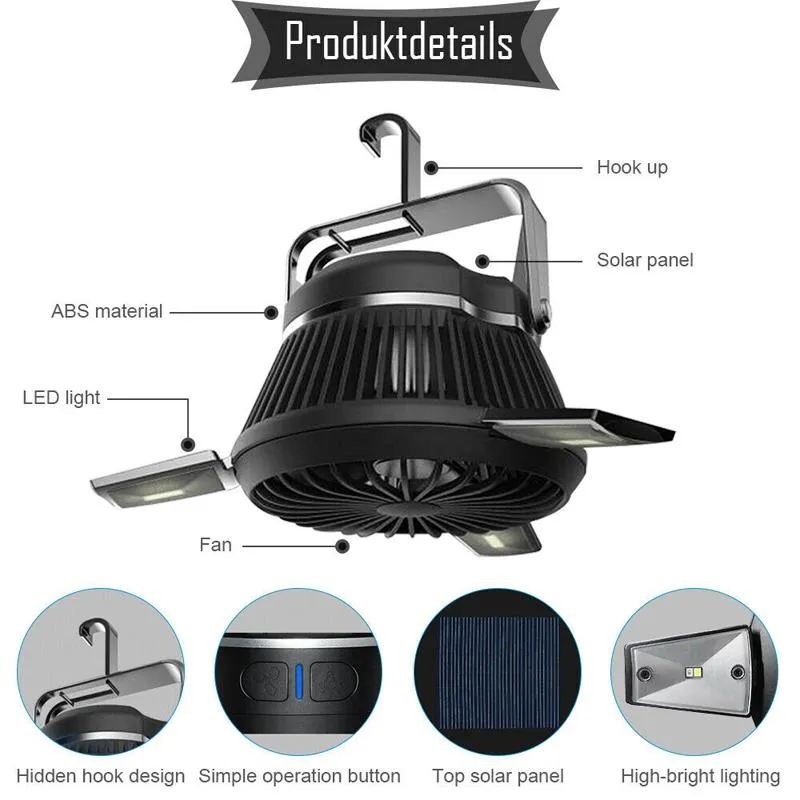Portable Solar Camping LED Lamp