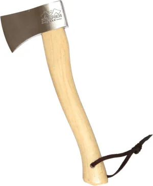 Prandi Yankee Hatchet Satin Polished Blade Classic Line - 3.043.06.CH - 14.96" x 5.31" - Carbon Steel with American Hickory Handle - Camping Hatchet for Outdoor Activities - No Sheath Included