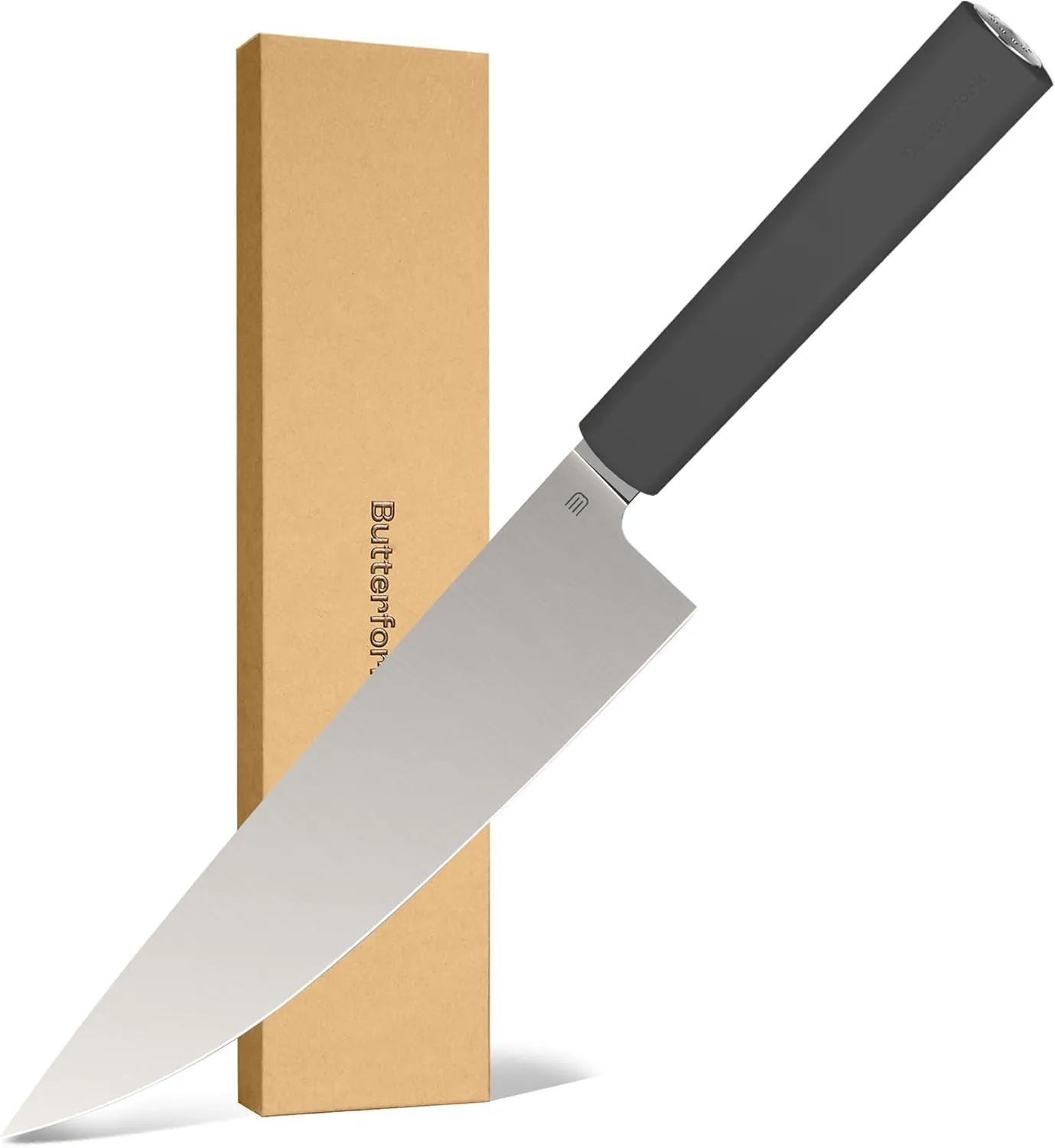Purest 8 Inch Chef Knife, High Carbon Stainless Steel & Replaceable ABS Handle Utility Knife, Ultra Sharp Professional Kitchen Knife with Oak Sheath, Gift for Home Chefs