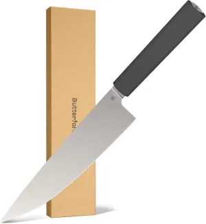 Purest 8 Inch Chef Knife, High Carbon Stainless Steel & Replaceable ABS Handle Utility Knife, Ultra Sharp Professional Kitchen Knife with Oak Sheath, Gift for Home Chefs