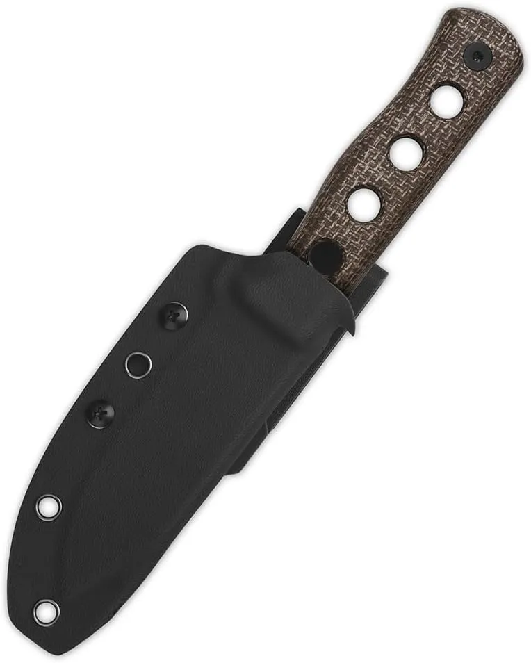 QSP CANARY FIXED BLADE HUNTING KNIFE with KYDEX SHEATH, SHARP BLADE with MICARTA HANDLES