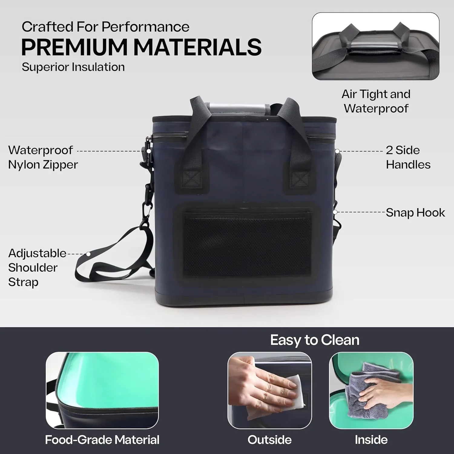 Quiksilver Insulated Cooler Bag 24 Can Portable Cooler with 48-72 Hour Ice Retention, Waterproof & Durable 20L Camping Backpack for Travel, Beach, Fishing, Boating & Outdoor Adventures