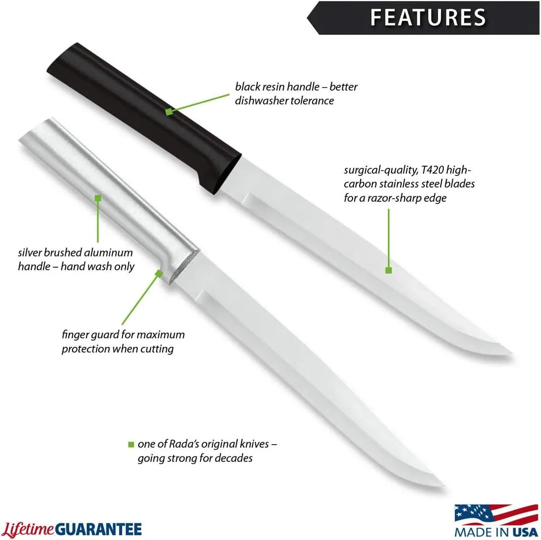 Rada Cutlery Slicer Knife, Made in USA, Silver Handle