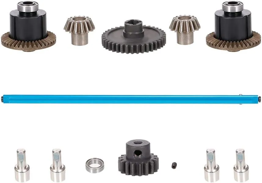 RC Car Metal Differential Kit - 38T & 17T Differential Gears, Drive Shaft, Steering Hub for WLtoys A949/A959/A969/A979/K929/A959-B/A969-B/A979-B/K929-B RC Car
