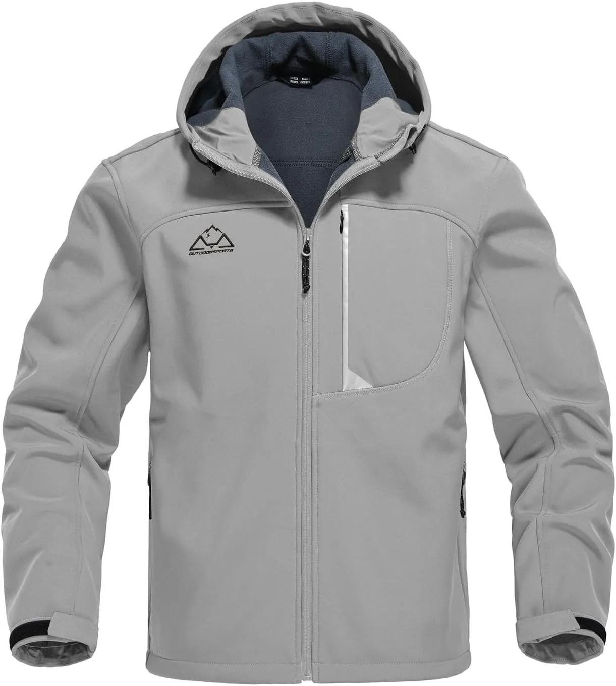 Rdruko Men's Soft Shell Jacket Fleece Lined Waterproof Lightweight Hiking Hooded Winter Jacket