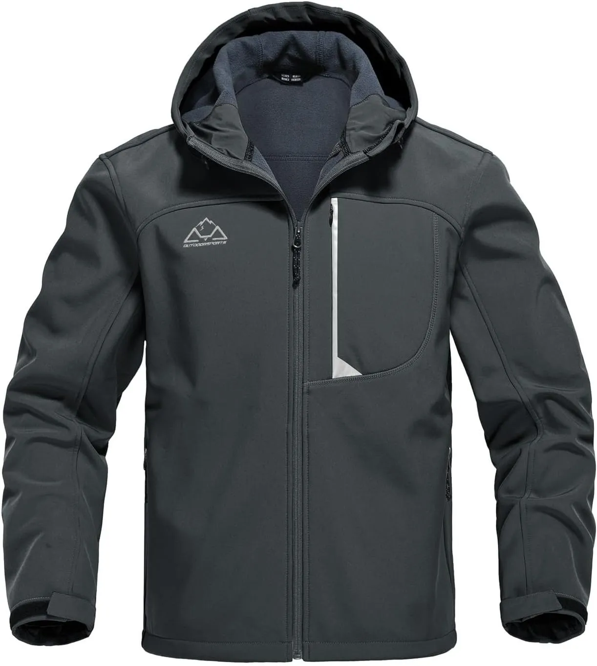 Rdruko Men's Soft Shell Jacket Fleece Lined Waterproof Lightweight Hiking Hooded Winter Jacket