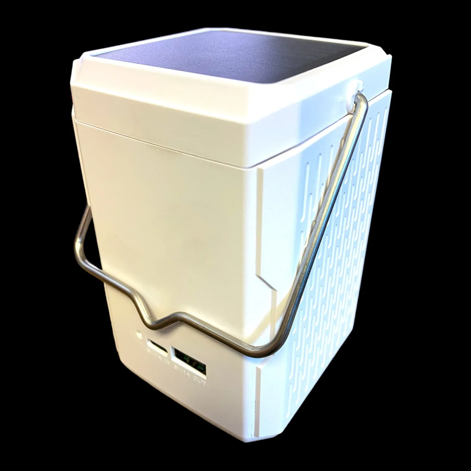 Rechargeable Camping Lantern & Power Bank with Solar Panel & Hand Crank