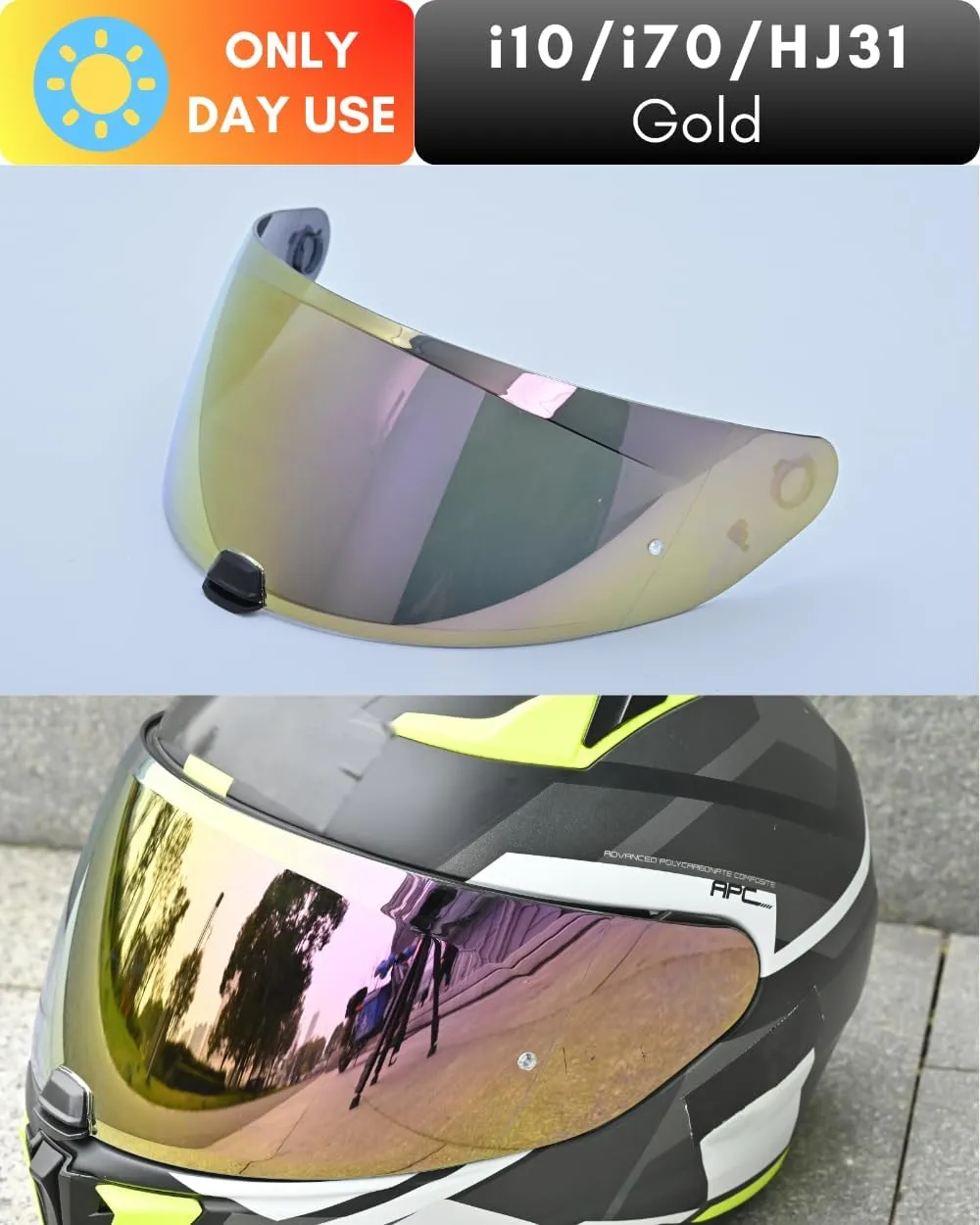 Replacement Motorcycle Helmet Shield for I10 I70 HJ-31 Helmet Visor Shield Anti-Scratch Wearproof Windproof Universal Helmet Accessories