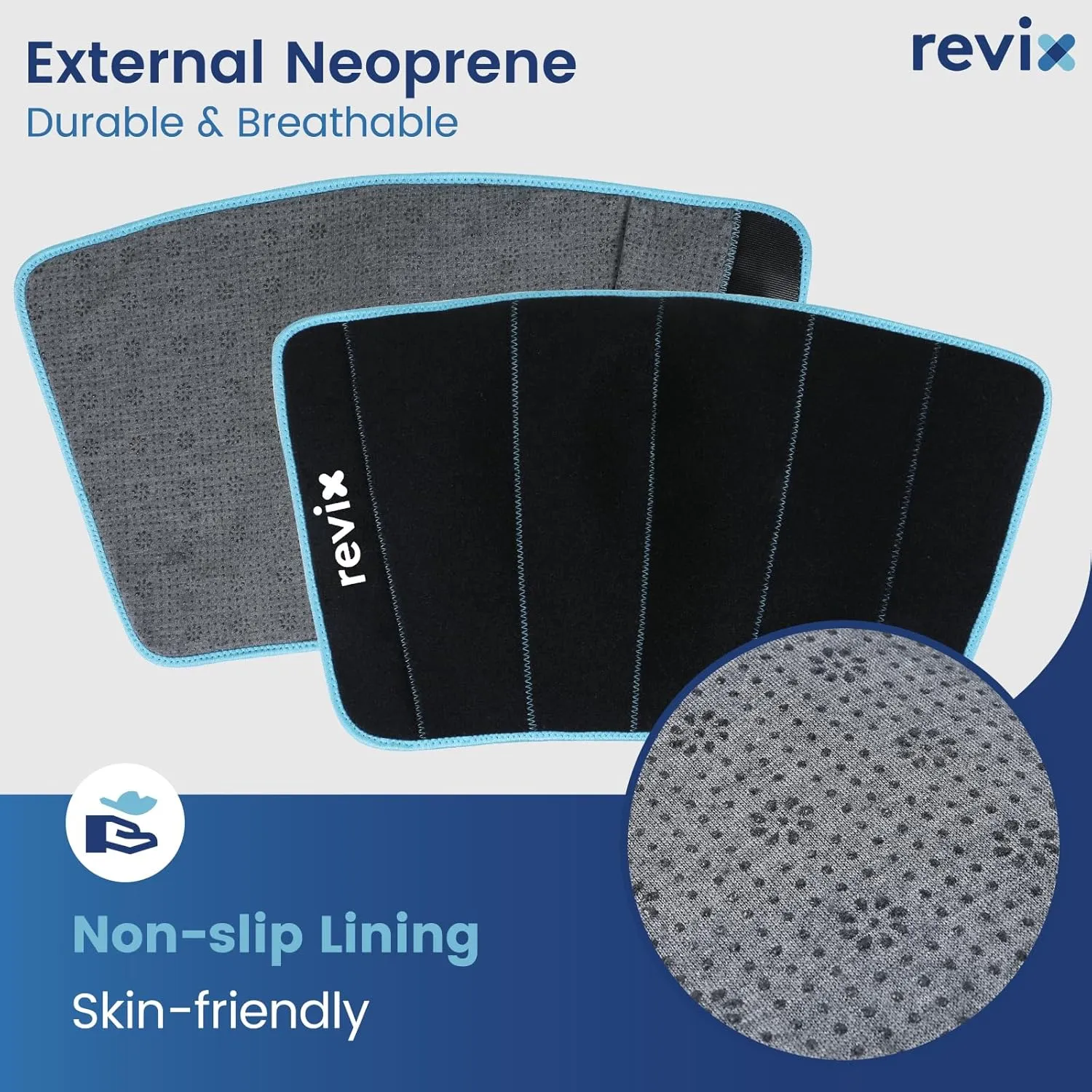 REVIX Calf and Shin Ice Packs, Reusable Leg Cold Packs for Shin Discomfort Relief, Cold Compression Brace for Leg, Elbow, Knee Post-Workout Recovery and Support, Set of 2