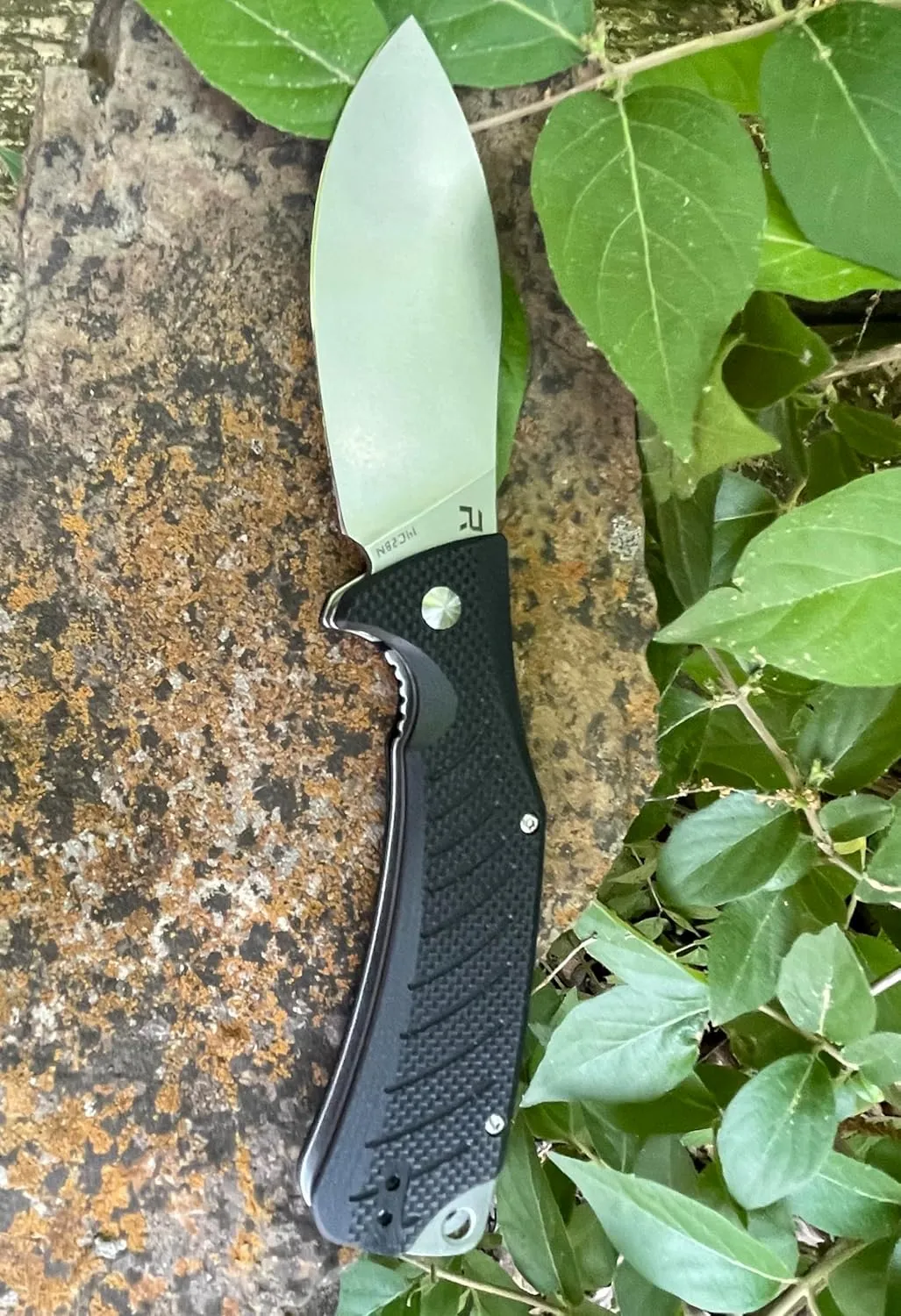 REVO Knives Ness Folding Pocket Knife; 3.375" 14C28N Stonewash Blade with Durable G10 Handle; Flip Tab Open, Secure Liner lock, Reversible Pocket Clip, EDC Tactical Knife (Black)