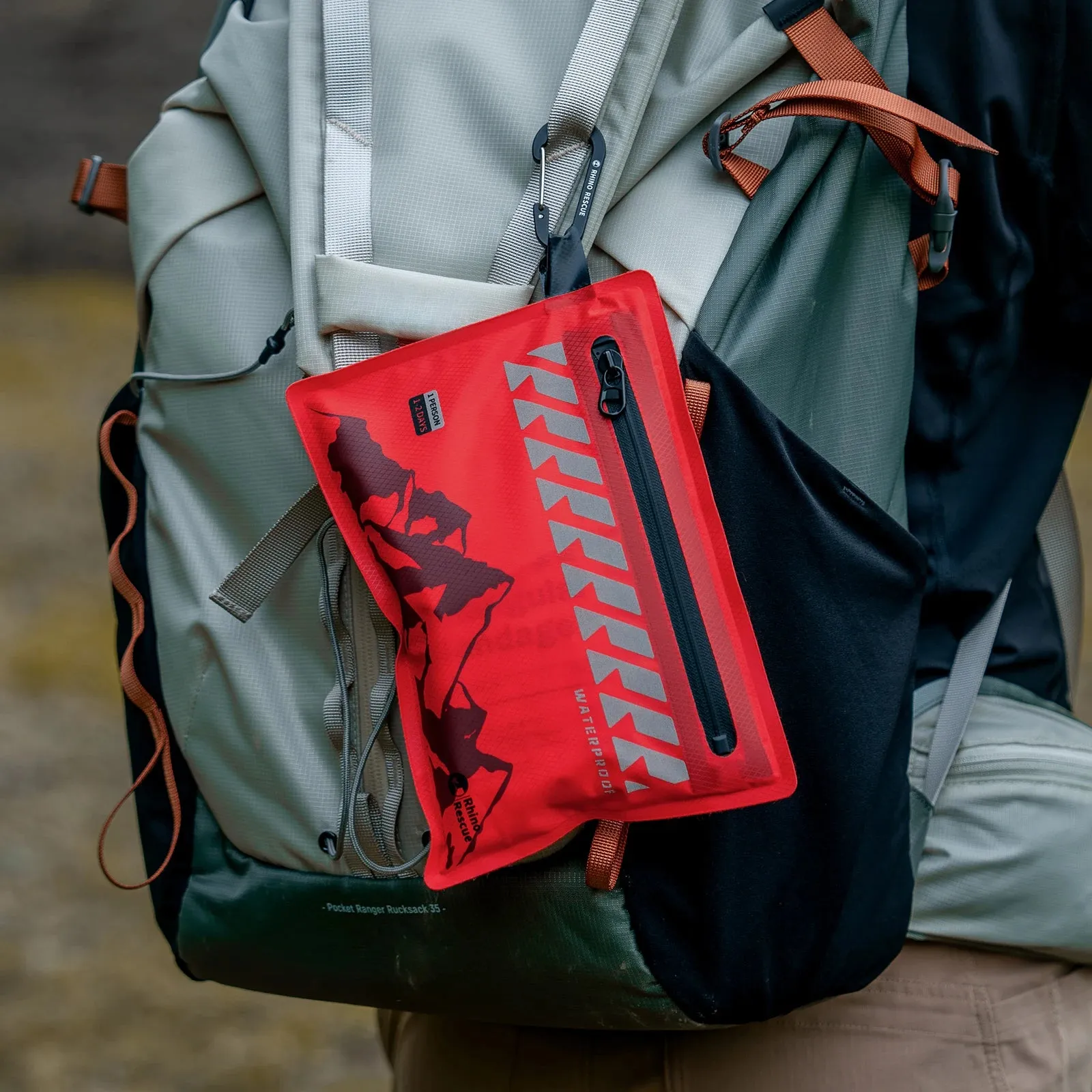 RHINO RESCUE Small First Aid Kit – Ultralight Waterproof Medical Kit for Travel & Outdoor Use