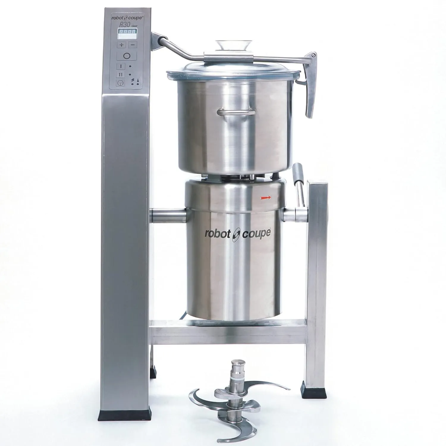Robot Coupe R30T 2-Speed Vertical Cutter Mixer Food Processor with 31-Quart Stainless Tilt Cutter Bowl, Grey