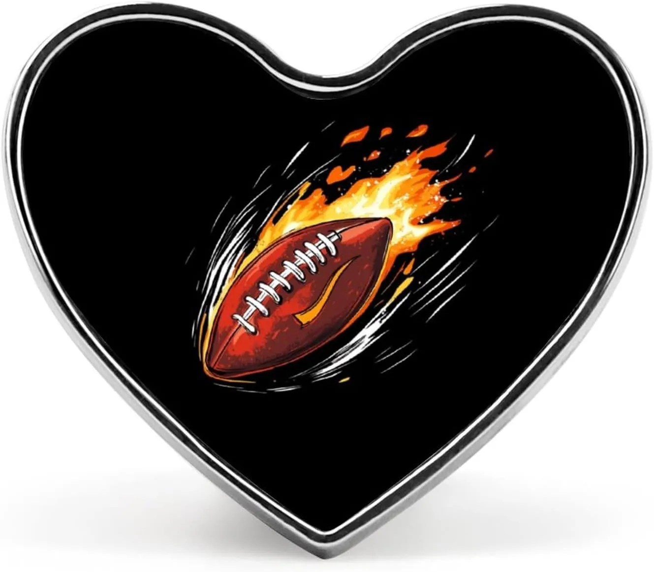 Rocket Football Heart Lapel Pins Decorative Metal Brooches Funny Button Badge for Clothing Bag Hat Gifts