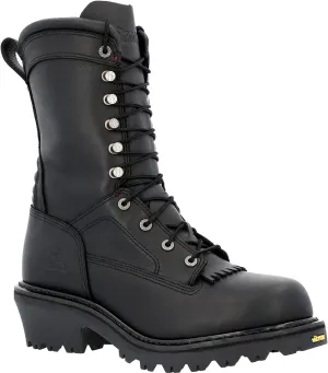 ROCKY Code Red Hotshot Logger Fire Boot, Black, Size 10.5(M)