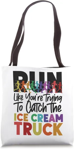 Running Runner Half Marathon Watching Spectator Run Like Tote Bag