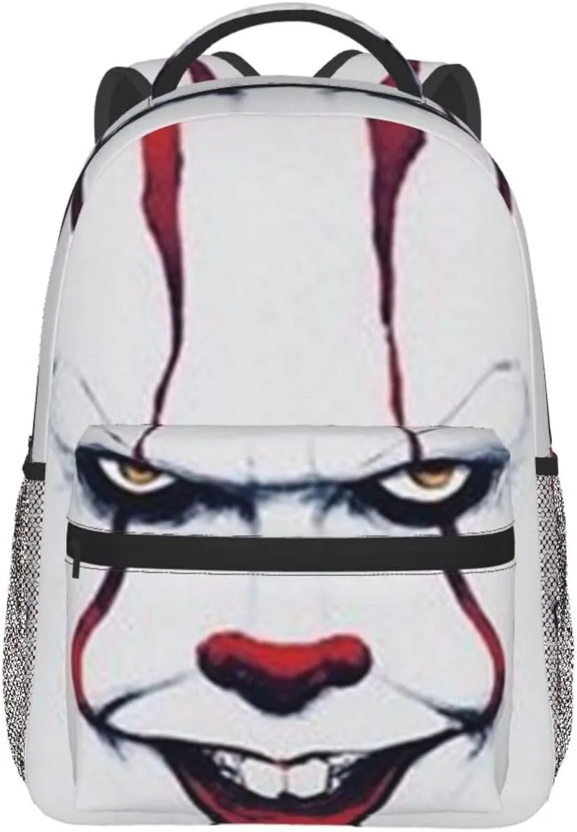 S-tephen King's IT Casual Student Backpack With Adjustable Shoulder Straps And Cushioned Back For Comfort Black