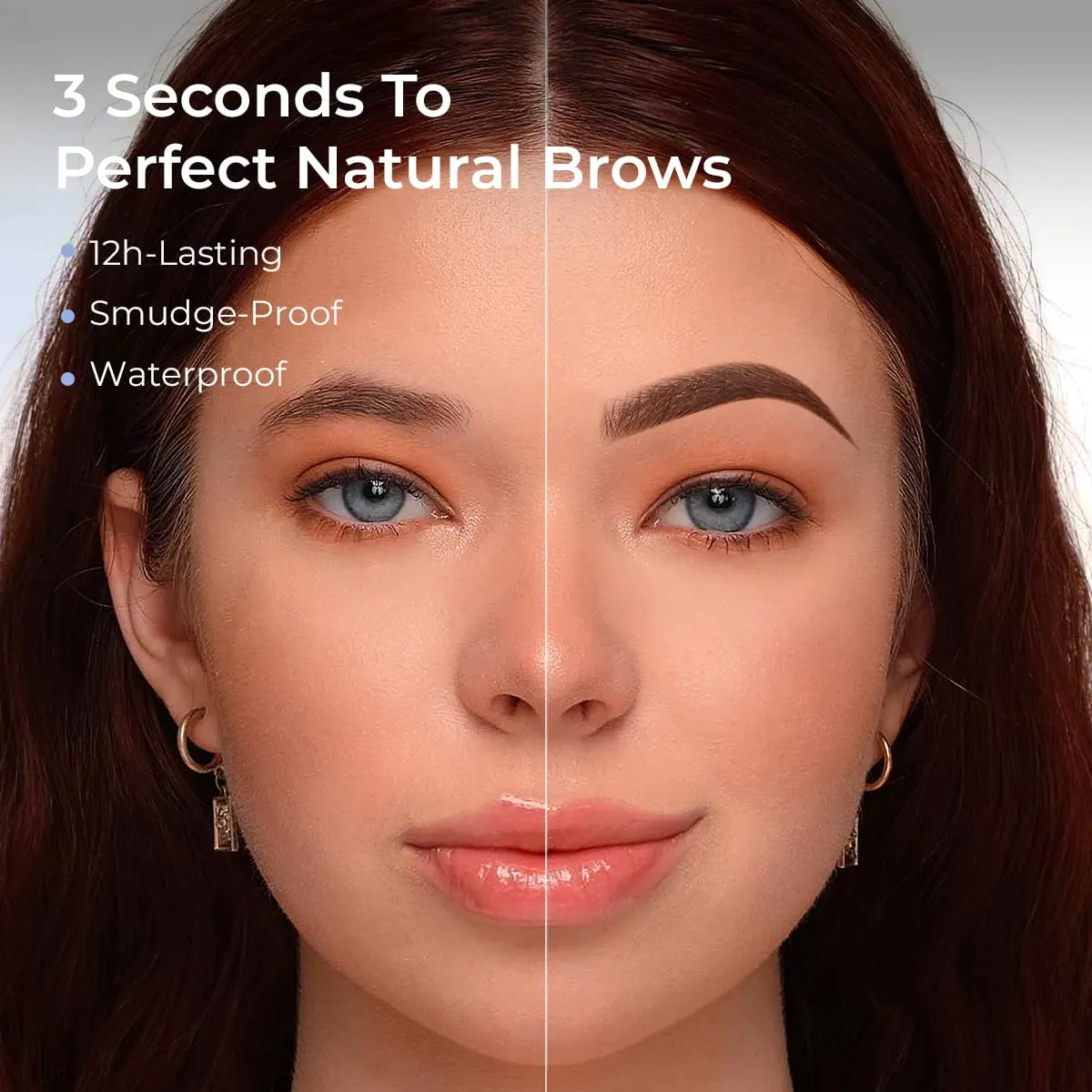 SACE LADY Eyebrow Stamp Kit, Brow Stencil Easy to Use & Natural Looking, Pigmented Long Lasting Eye Brow Cream with Brush and 10 Reusable Eye Stencils, 0.07Oz (#01 Light Brown)
