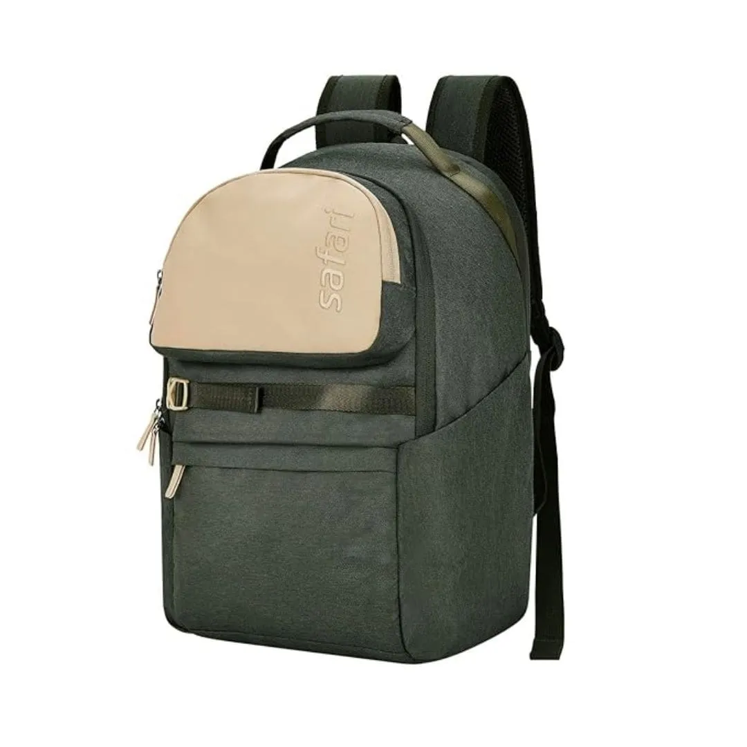 Safari Dart 2 24L College backpack, 2 compartments, 17" laptop compatible, college backpack bags for women and men, travel bag, Ideal for Students, Color - Olive