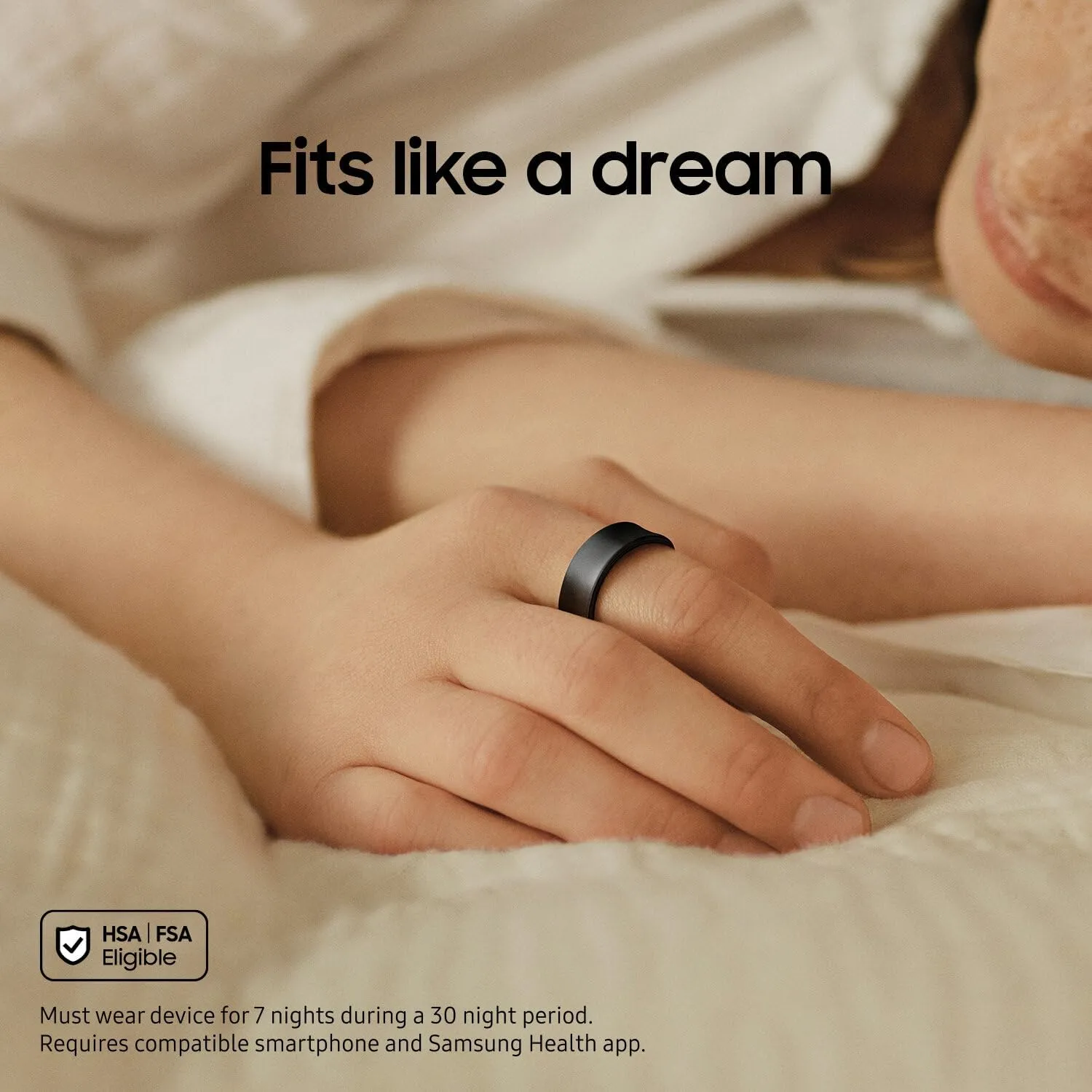SAMSUNG Galaxy Ring, AI Smart Ring, Size First w/Sizing Kit, No App Subscription, Fitness Monitor, Sleep Tracker, Up to 7-Day Battery, Size 13, Titanium Black [US Version, 1Yr Manufacturer Warranty]