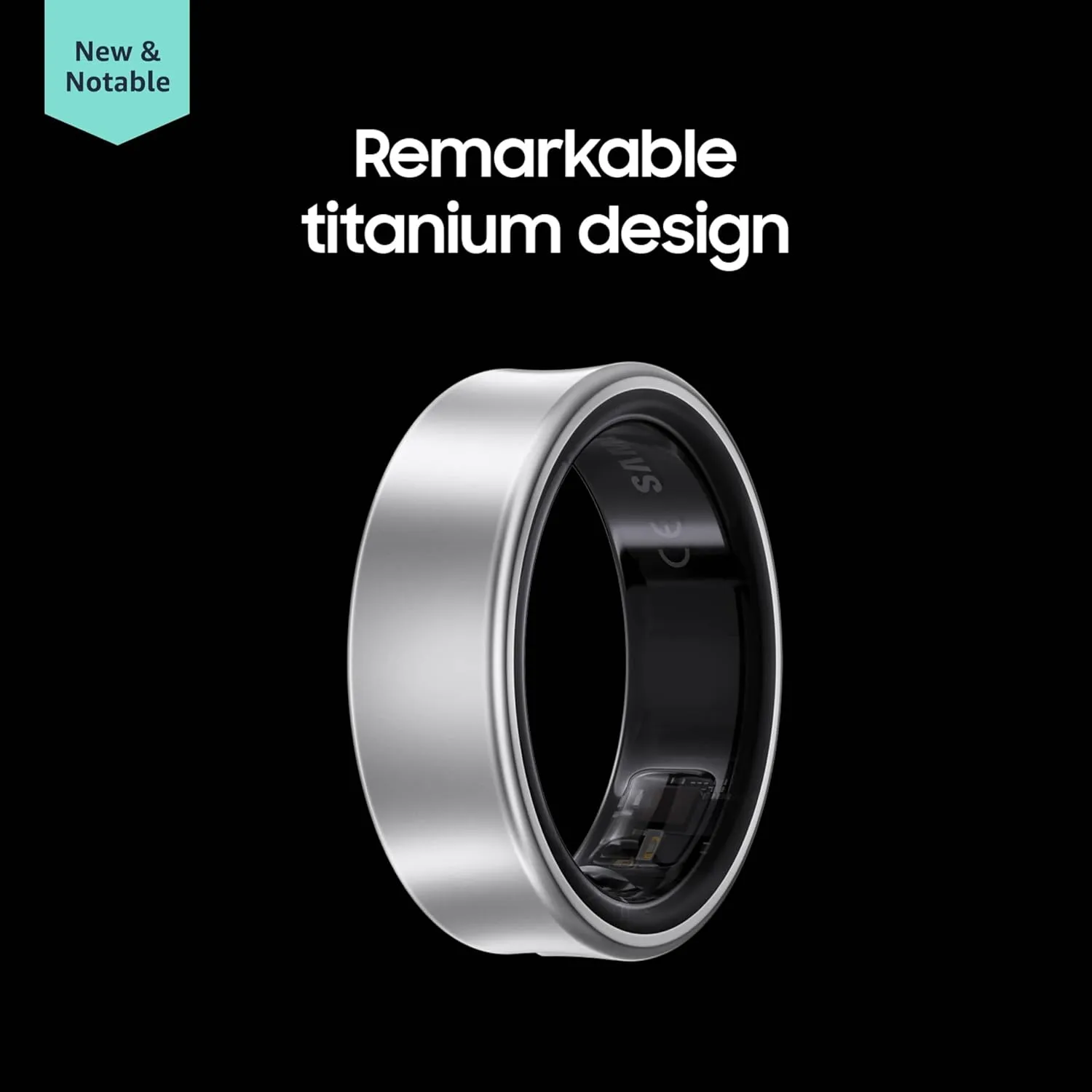 SAMSUNG Galaxy Ring, AI Smart Ring, Size First w/Sizing Kit, No App Subscription, Fitness Monitor, Sleep Tracker, Up to 7-Day Battery, Size 13, Titanium Black [US Version, 1Yr Manufacturer Warranty]