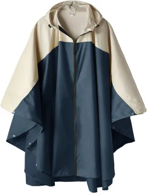 SaphiRose Unisex Rain Poncho Hooded Waterproof Raincoat for Adults Women