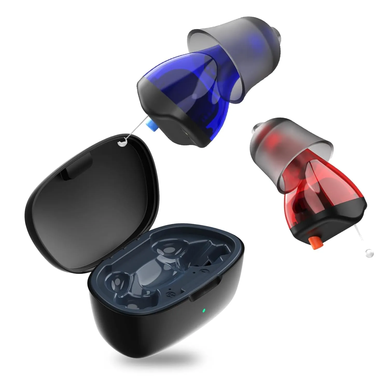 Saturn OTC Hearing Aid for Seniors and Adults Rechargeable Hearing Amplifier Comfort Design, Noise Cancellation, Aid and Hearing Aid, Discreet and Virtually Invisible In-Ear Devices (Black)