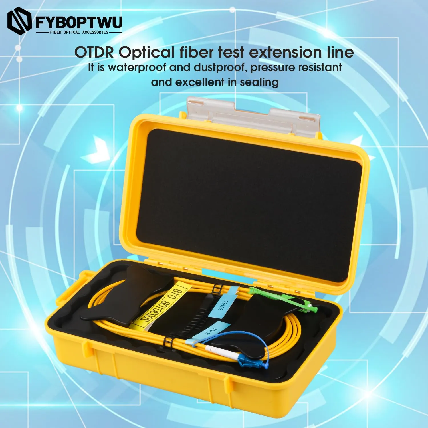 SC/APC-LC/UPC Singlemode SM（9/125） OTDR Launch Cable Box Extension Cord OTDR Dead Zone Eliminator Fiber Optic Tester (1000m)
