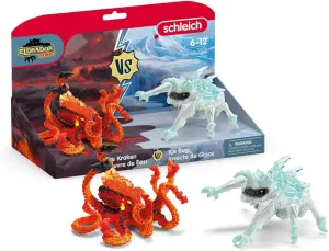 Schleich 70826 Ice Bug vs. Fire Kraken, from 7 Years ELDRADOR Creatures - Figurine, 31 x 16 x 18 cm