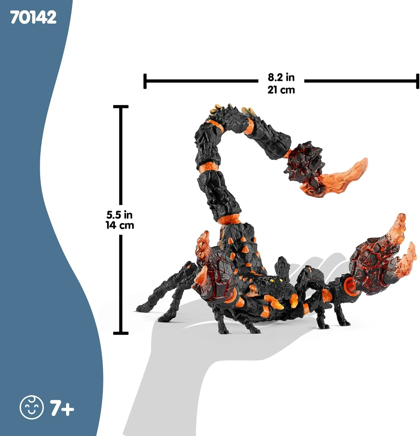 Schleich Eldrador Creatures - 8" Lava Scorpion Toy - Cool Movable Action Figure for Boys and Girls - Fun Mythical Creature Figurine - Durable, Fantasy Animal Beast Monster Toys for Kids Ages 7 