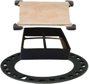 Schluter Kerdi-Drain Grate Kit Tile with Integrated Slope Bonding Flange - Ideal for Bathroom or Wet Rooms - 4", Adjustable - KD4GRKECS