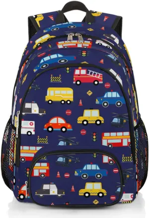 School Backpack for Boys Teens - Waterproof College School Bag Bookbag Daypack Travel Backpack for Woman Man,Car