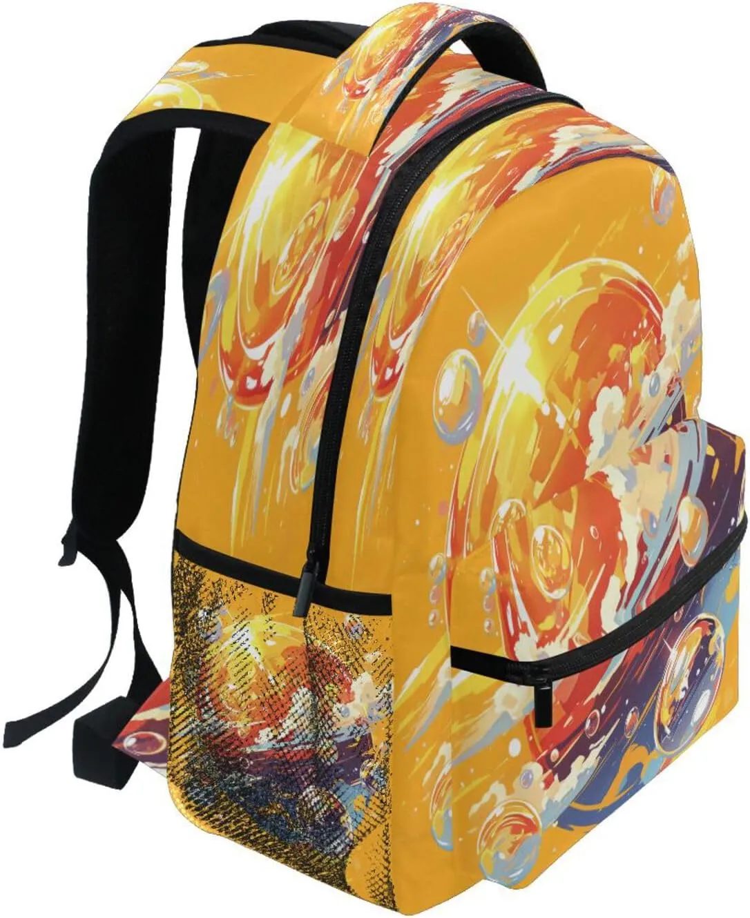 School Backpack for Men and Women Waterproof Backpack With Water Bottle Pocket with Chest Strap for Business Work College Travel Trip Squash (summer) Style