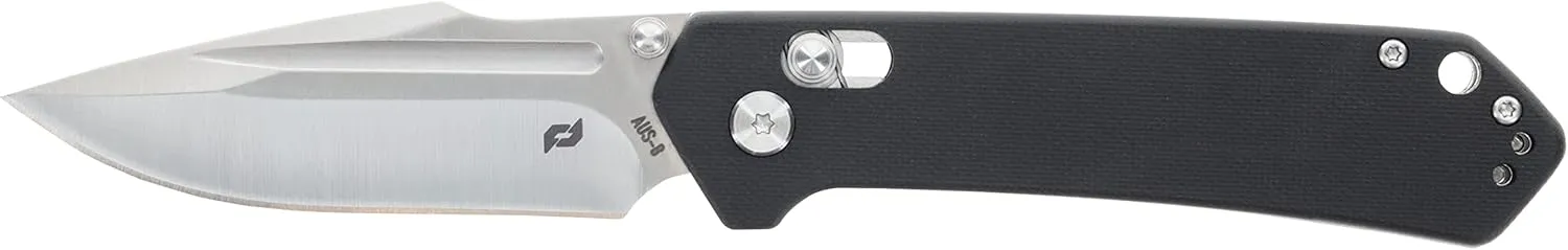 Schrade Delta Class Divergent 7.4in with 3in AUS-8 Steel Blade and G10 Handle for EDC,Black